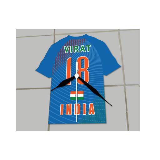 India ODI International Cricket Gifts - Personalised Team Shirt Wall Clock