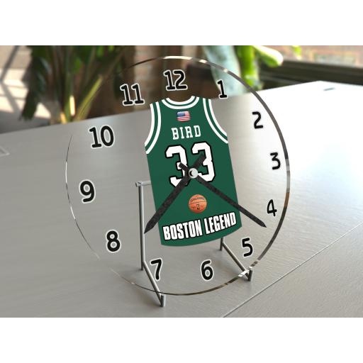 Larry Bird 33 - Boston Celtics NBA Jersey Clock - Legends Edition