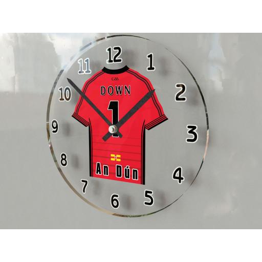 down-gaa-gaelic-football-team-jersey-wall-clock-choose-the-style-of-clock-3-options-available-clear-wall-clock-30cms-273