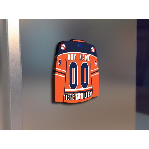 Edmonton Oilers NHL Ice Hockey Team Personalised Fridge Magnet Birthday Card