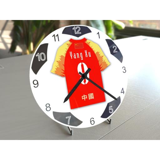 China Football Gifts - Personalised Football Team Shirt Wall Clock