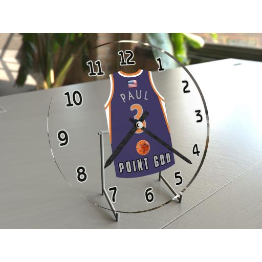 Chris Paul 3 - Phoenix Suns NBA Jersey Clock - Legends Edition