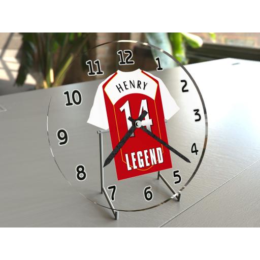 Thierry Henry 14 - Arsenal FC Football Shirt Clock - Legend Edition