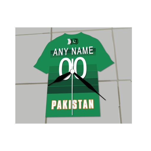 Pakistan ODI International Cricket Gifts - Personalised Team Shirt Wall Clock