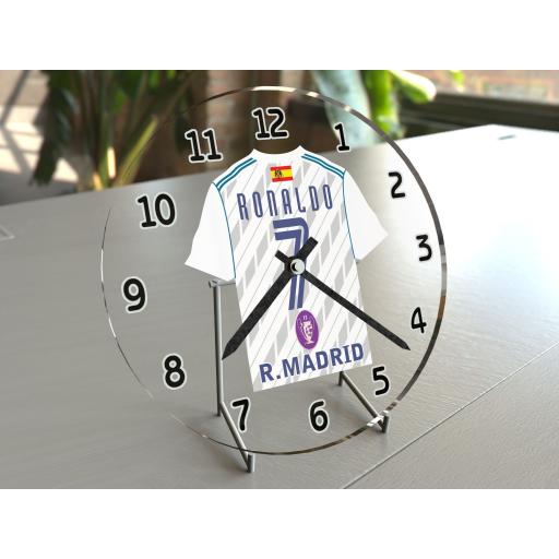 Cristiano Ronaldo 7 - CF Real Madrid Football Team Shirt Clock - Legend Edition