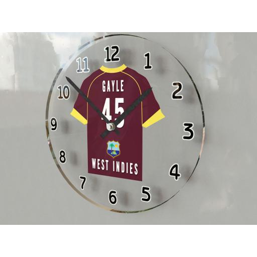 West Indies ODI International Cricket Gifts - Personalised Team Shirt Wall Clock