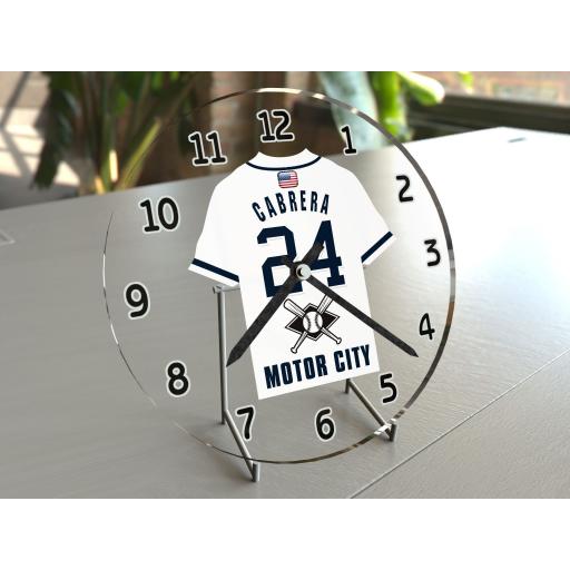 Detroit Tigers MLB Personalised Gifts - Baseball Team Wall Clock