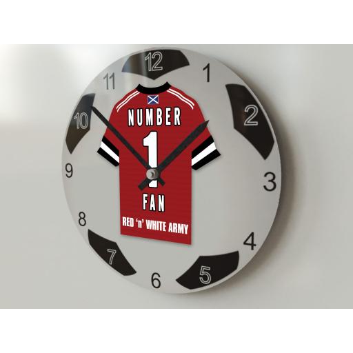 Aberdeen FC NUMBER 1 FAN Football Shirt Clock - Perfect Gift for any Dons Fan