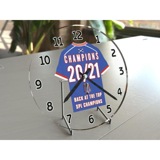 21 Scottish Premier League Champions Football Shirt Clock - Limited Edition