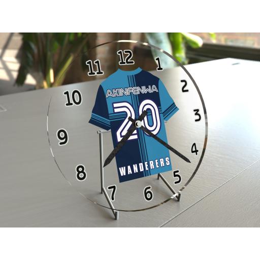 Adebayo Akinfenwa 20 - Wycombe Wanderers FC Football Shirt Clock - Legend Edition