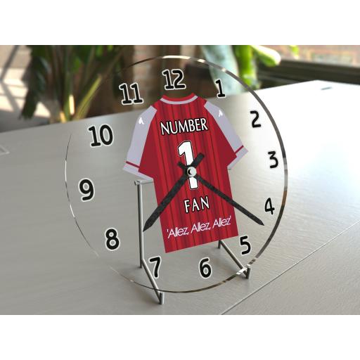 Aston Villa FC NUMBER 1 FAN Football Shirt Clock - Perfect Gift for any Villains Fan