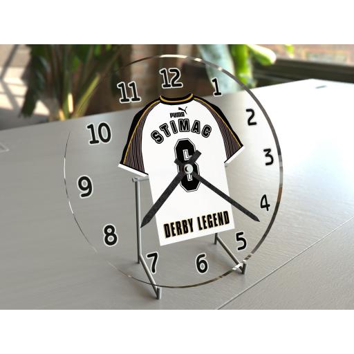 Igor Stimac 6 - Derby County FC Football Shirt Clock - Legend Edition