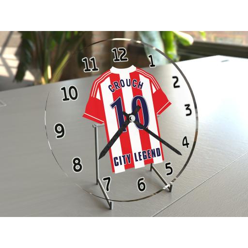 Peter Crouch 10 - Stoke City FC Football Shirt Clock - Legend Edition